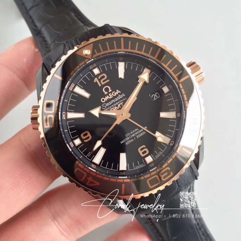 Replica Planet Ocean 600m Omega Seamaster Co‑axial Master Chronometer 215.62.40.20.13.001 Vs Factory (2)