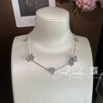 Van Cleef Arpels Frivole Necklace 9 Flowers White Gold Diamond Vcarn25400 Coral (9)