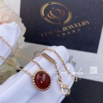 Van Cleef & Arpels Perlée Couleurs Pendant Rose Gold, Carnelian Vcarp4do00 (6)