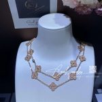 Van Cleef & Arpels Vintage Alhambra Long Necklace, 20 Motifs Rose Gold Vcarn9t000 (2)