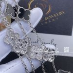 Van Cleef & Arpels Vintage Alhambra Long Necklace, 20 Motifs White Gold, Diamond, Onyx Vcarp2r800 (16)