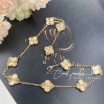 Van Cleef & Arpels Vintage Alhambra Necklace, 10 Motifs Yellow Gold Vcarp3jj00 (2)