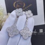 Van Cleef & Arpels Magic Alhambra Earrings, 2 Motifs White Gold, Diamond (3)