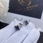 Van Cleef & Arpels Sweet Alhambra Earstuds White Gold, Pietersite (3)