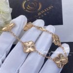 Van Cleef & Arpels Vintage Alhambra Bracelet, 5 Motifs,guilloché Rose Gold (2)