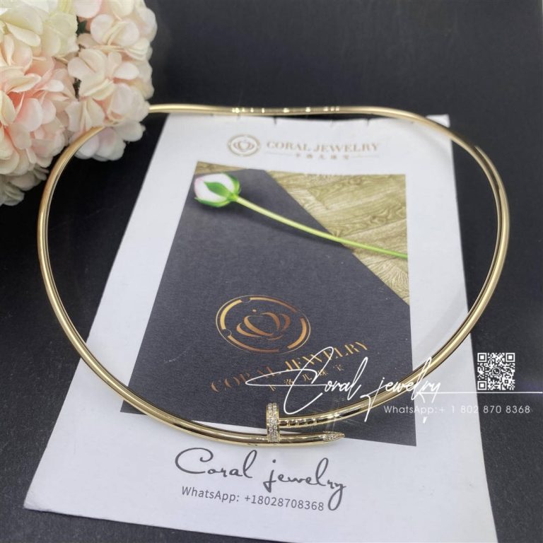 Cartier Juste Un Clou Collar Necklace Small Model, Yellow Gold Diamonds Ref. N7424422 (7)