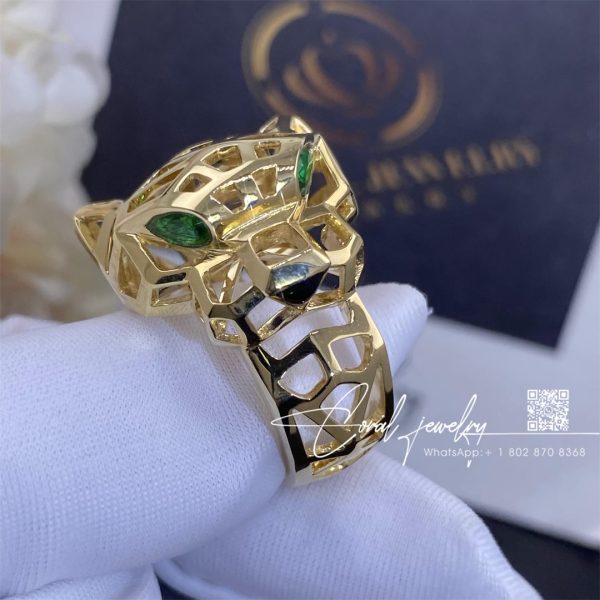 Cartier Panthère De Cartier, Yellow Gold,black Lacquer, Tsavorite, Onyx Ref. N4767900 (7)