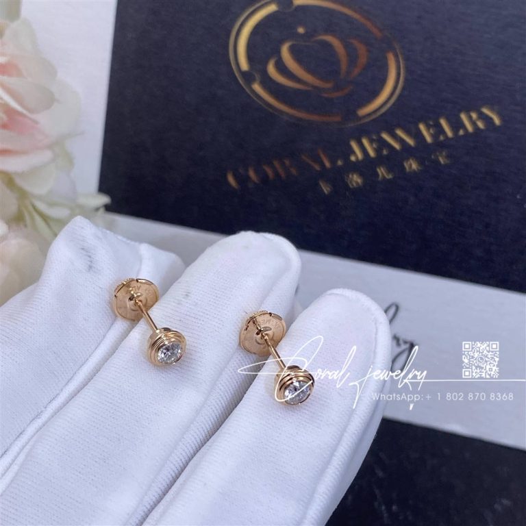 Cartier D’amour Earrings Rose Gold, Xs 0.08ct B8301214 (4)