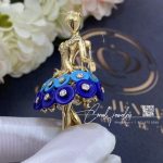 Van Cleef & Arpels Bouton D’or Ballerina Clip Yellow Gold, Diamond, Lapis Lazuli, Turquoise Vcarp7r300 (4)