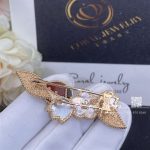 Van Cleef & Arpels Lucky Spring Clip Rose Gold, Carnelian, Mother Of Pearl, Onyx Vcarp7rs00 (5)