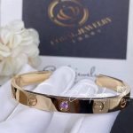 Cartier Love Bracelet, 1 Pink Sapphire Rose Gold, Ref. B6030017 (7)