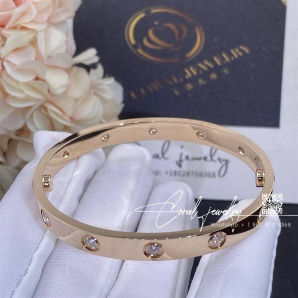 Cartier Love Bracelet, 10 Diamonds Rose Gold Ref. B6070217 (4)