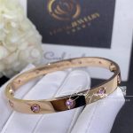 Cartier Love Bracelet Rose Gold Pink Sapphire (5)