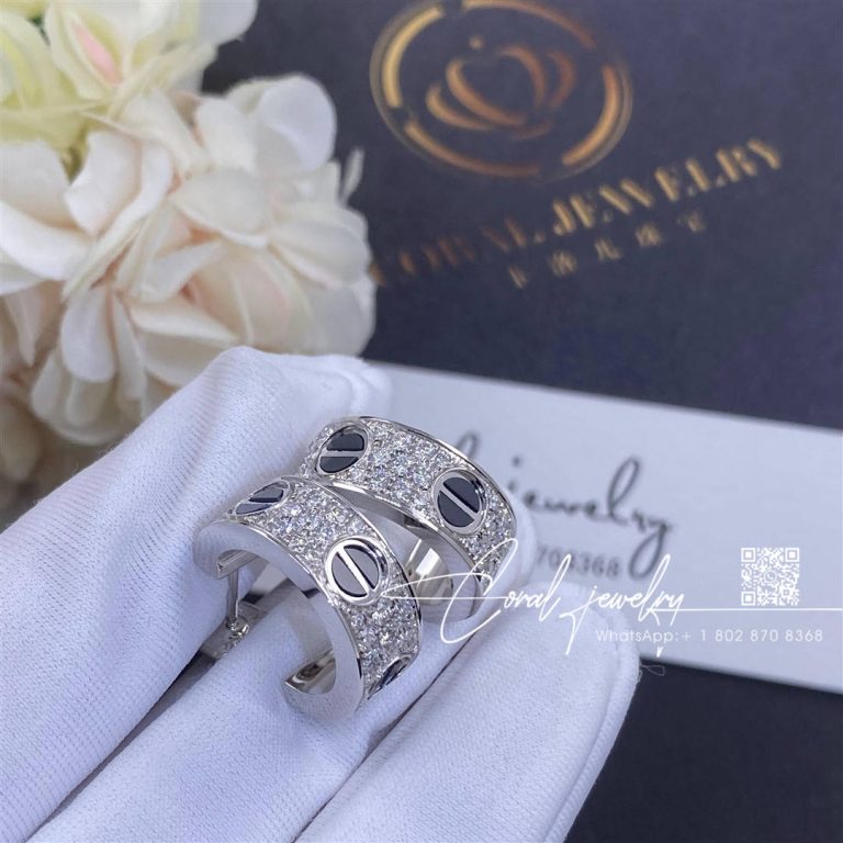 Cartier Love Diamond Ceramic Earrings (9)