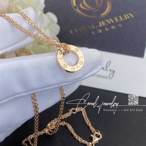 Cartier Love Necklace, 2 Diamonds Rose Gold B7224509 (2)