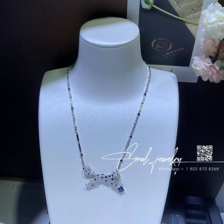 Cartier Panthère De Cartier Necklace, White Gold Sapphire And Diamonds H7000322 (1)