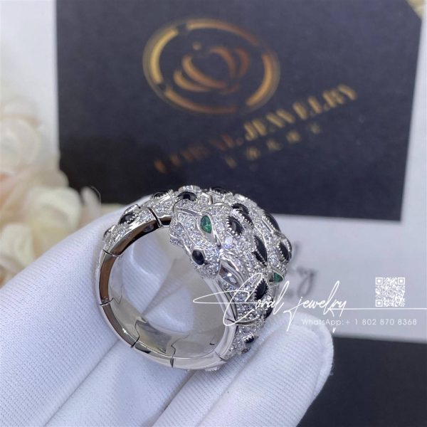 Cartier Panthère De Cartier Ring, White Gold, Emeralds, Onyx, Diamonds N4781000 (18)