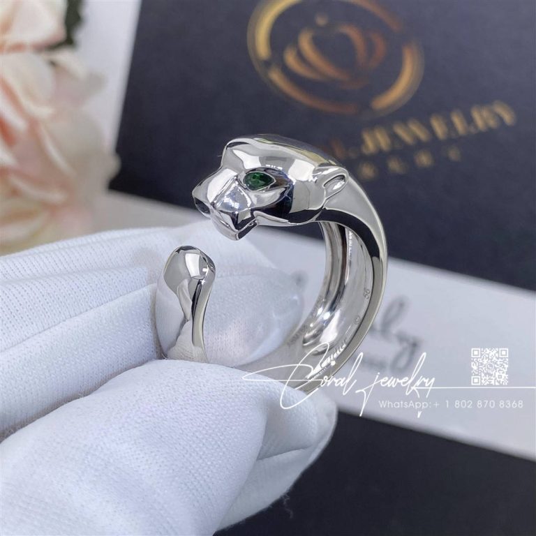 Cartier Panthère De Cartier Ring White Gold, Tsavorite Ref. B4099500 (4)