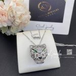 Cartier Panthère De Cartier Necklace White Gold Diamonds Emeralds N7424209 (4)