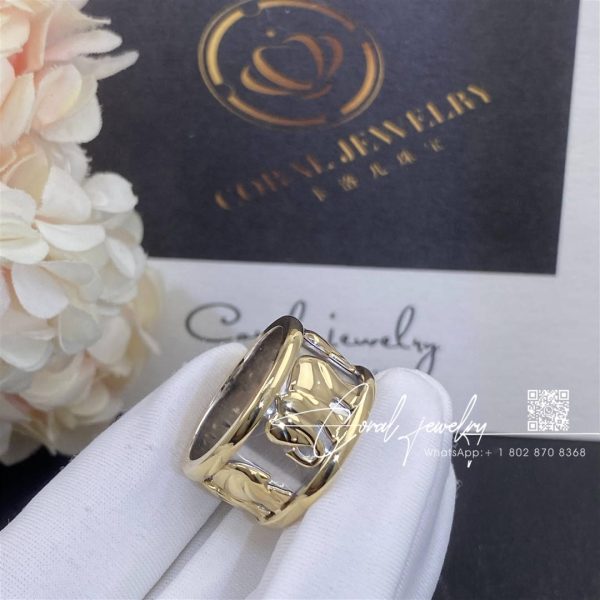 Cartier Walking Elephant Ring Set In 18k Yellow And White Gold (10)