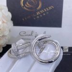 Cartier Juste Un Clou Cufflinks White Gold Diamonds Og000177 (5)