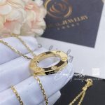 Cartier Love Necklace, 3 Diamonds Yellow Gold B7014500 (8)