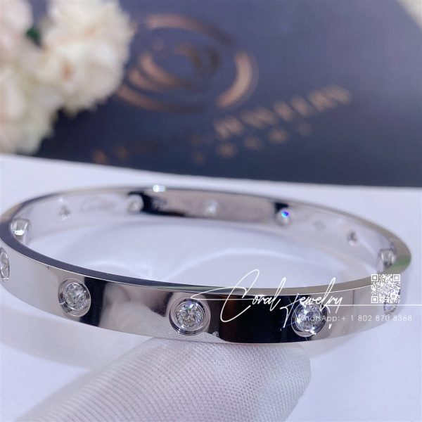 Cartier Love Bracelet, 10 Diamonds White Gold Ref. B6070417 (3)