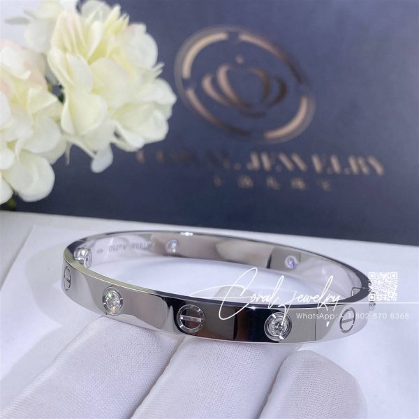 Cartier Love Bracelet, 4 Diamonds White Gold Ref. B6035817 (3)