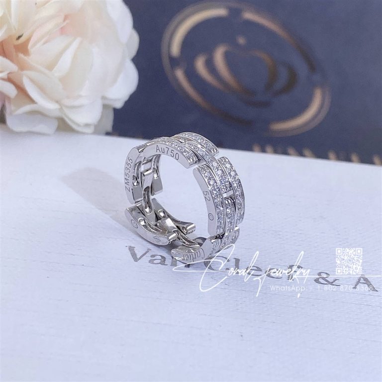 Cartier Maillon Panthere Ring 18k White Gold Diamond N4248300 (2)