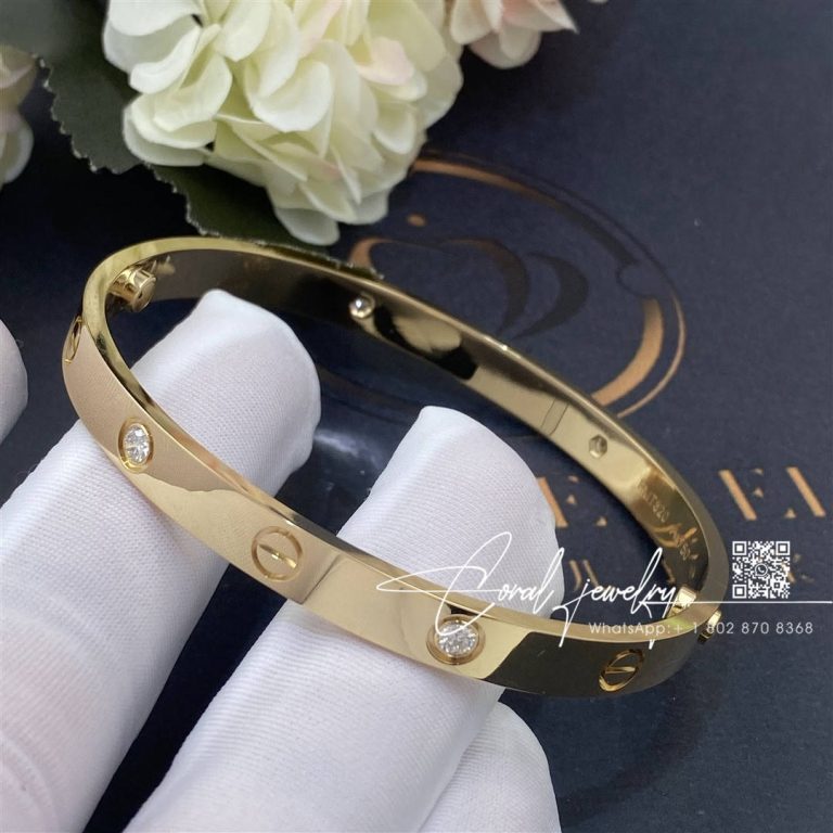 Cartier Love Bracelet, 4 Diamonds Yellow Gold Ref. B6035917 (1)