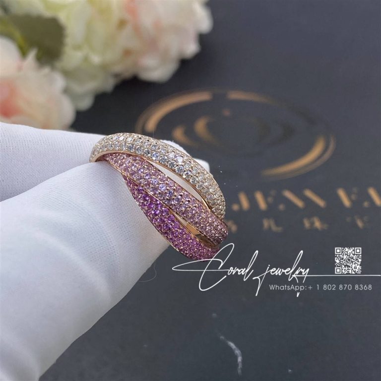 Cartier Trinity Ring Rose Gold And Diamonds N4230600 (2)