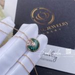 Cartier Amulette De Cartier Necklace, Xs Model, Rose Gold Malachite B7224550 (5)