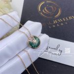 Cartier Amulette De Cartier Necklace, Xs Model, Rose Gold Malachite B7224550 (6)