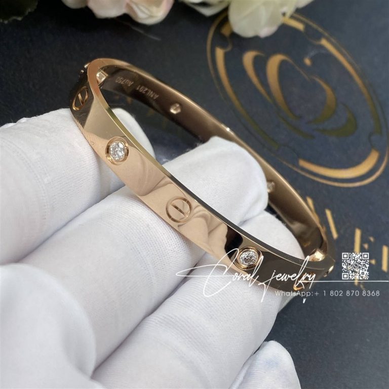 Cartier Love Bracelet, 4 Diamonds Rose Gold Ref. B6036017 (2)