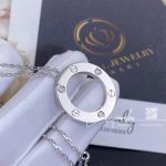 Cartier Love Necklace, 3 Diamonds White Gold B7014600 (2)