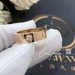 Cartier Love Ring, 3 Diamonds Rose Gold Ref. B4087500 (2)