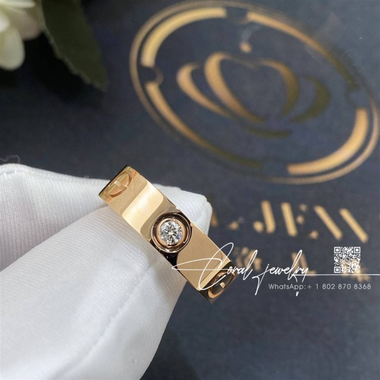 Cartier Love Ring, 3 Diamonds Rose Gold Ref. B4087500 (5)