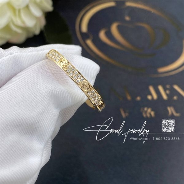 Cartier Love Ring, Small Model Yellow Gold, Diamonds Ref. B4218000 (4)