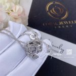 Bulgari Serpenti Viper Pendant Necklace In 18 Kt White Gold, Set With Pavé Diamonds Ref. 357796 (6)