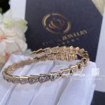 Bulgari Serpenti Viperone Coil Thin Bracelet In 18 Kt Rose Gold And Full Pavé Diamonds Ref. 353794 (4)