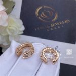 Bulgari B.zero1 Small Hoop Earrings In 18 Kt Rose Gold Set With Pavé Diamonds On The Spiral Ref. 348036 (7)