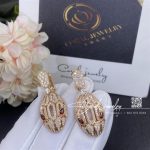 Bulgari Serpenti 18 Kt Rose Gold Earrings Set With Pavé Diamonds And Rubellite Eyes (8)