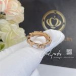 Bulgari Serpenti Viper Band Ring In 18 Kt Rose Gold With Mother Of Pearls And Pavé Diamonds Ref. 353225 (5)