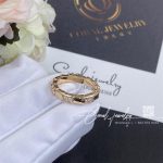 Bulgari Serpenti Viper Band Ring In 18 Kt Rose Gold, Set With Demi Pavé Diamonds Ref. 353277 (7)