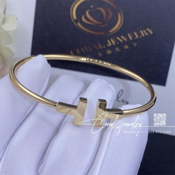 Tiffany T Wire Bracelet In 18k Gold (4)