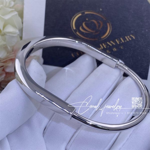 Tiffany Lock Bangle In White Gold (4)