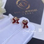 Chaumet Jeux De Liens Earring Rose Gold, Carnelian, Diamond 085125 (3)