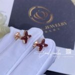 Chaumet Jeux De Liens Earring Rose Gold, Carnelian, Diamond 085125 (4)