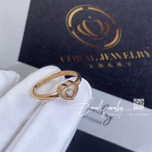 Chopard My Happy Hearts Ring, Ethical Rose Gold, Diamond 82a086 5000 (2)