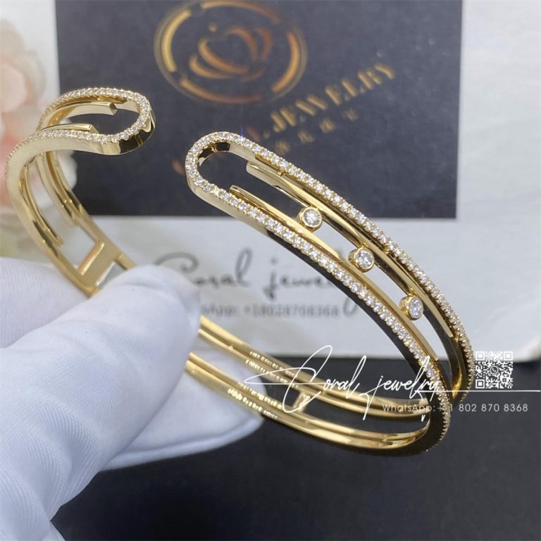 Messika Move 10th Bangle Yellow Gold Diamond Bracelet 11426 Yg (8)